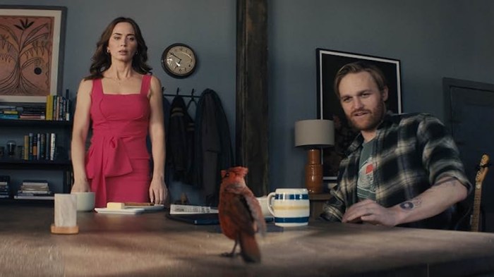 Emily Blunt and Wyatt Russell in DIsclosure Day