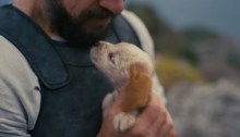 Odysseus (Matt Damon) with his loyal dog Argos in "The Odyssey"